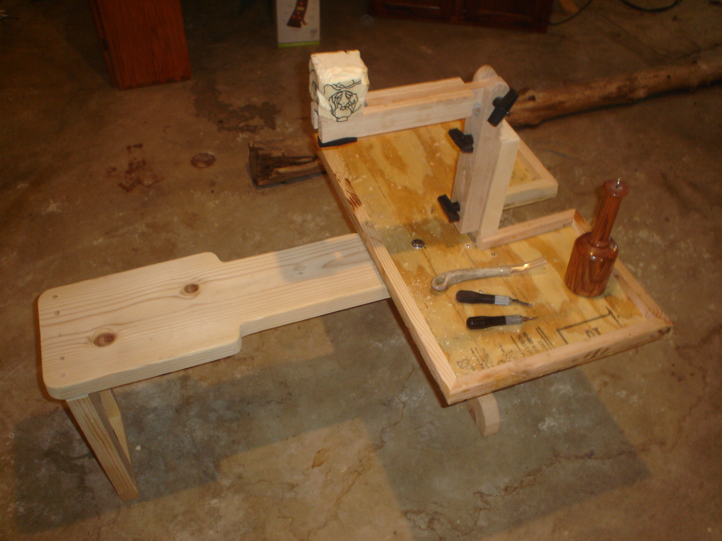 DIY Wood Carving Bench Wooden PDF woodworking plans kids 